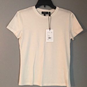 Theory tiny tee r in ivory